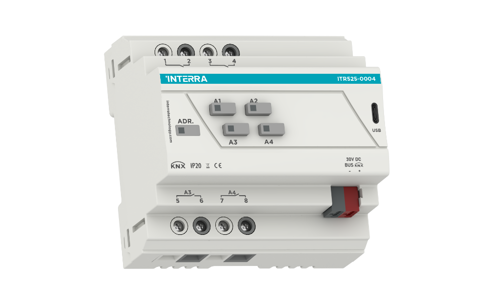 Interra KNX Combo+ Switch Actuador de 4 Canales